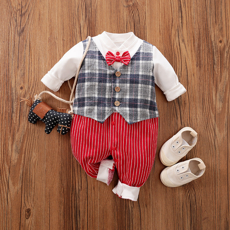 Gentleman Baby Jumpsuit for Spring and Autumn - Dealgiganten