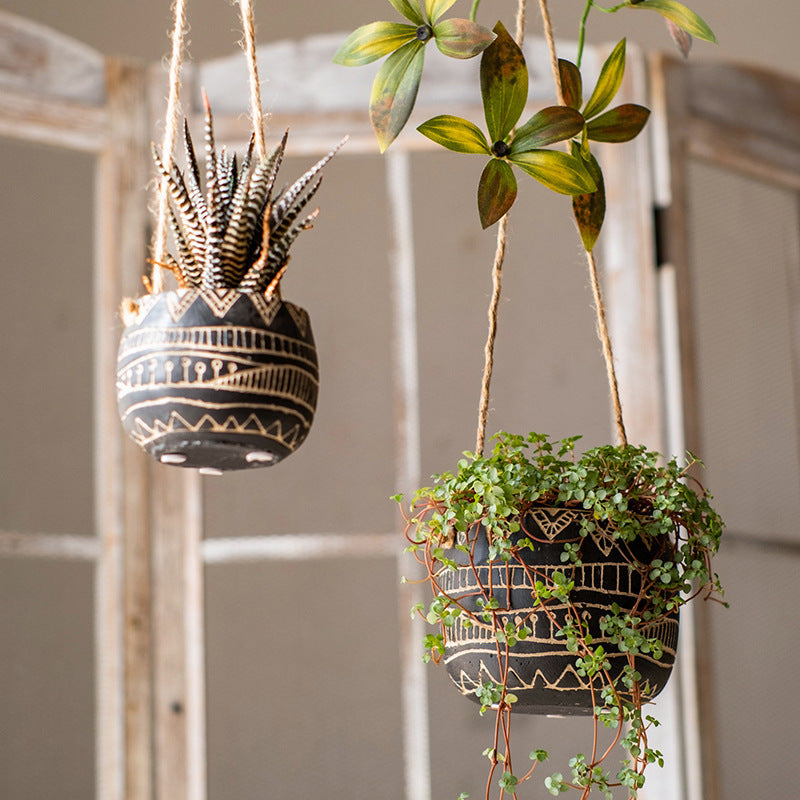 Geometric Hanging Basket Planter